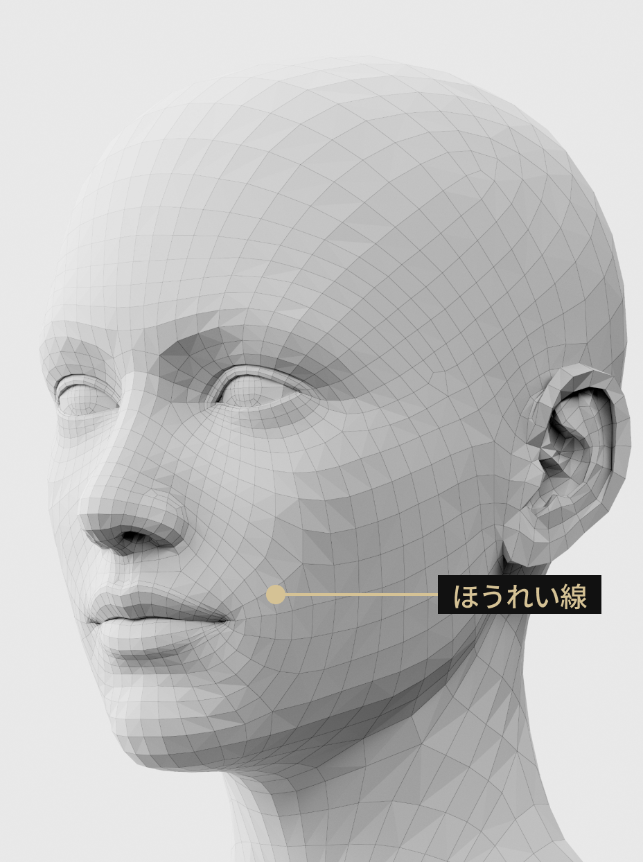 腕のしわにボリュームを埋めて顔老眼印象を緩和するフィラー施術説明画像