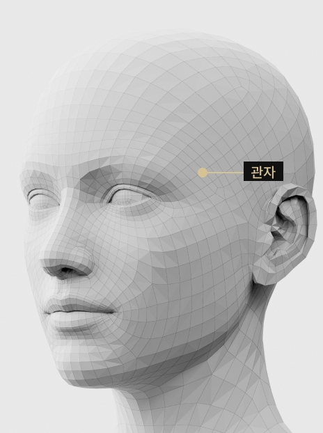 관자 꺼짐을 개선해 얼굴 균형을 부드럽게 만드는 관자 필러 시술 이미지