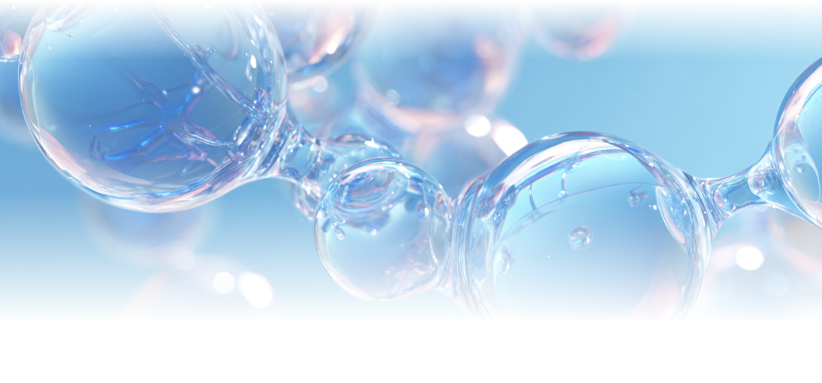 스킨바이브 미세입자 히알루론산이 피부 깊이 수분을 끌어당기는 모습을 시각화한 이미지