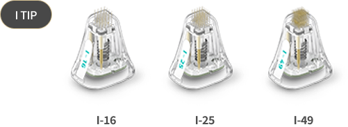 マルチニードルチップとワンニードルチップを含むポテンザ侵襲型チップの種類を示す画像 - Iチップ