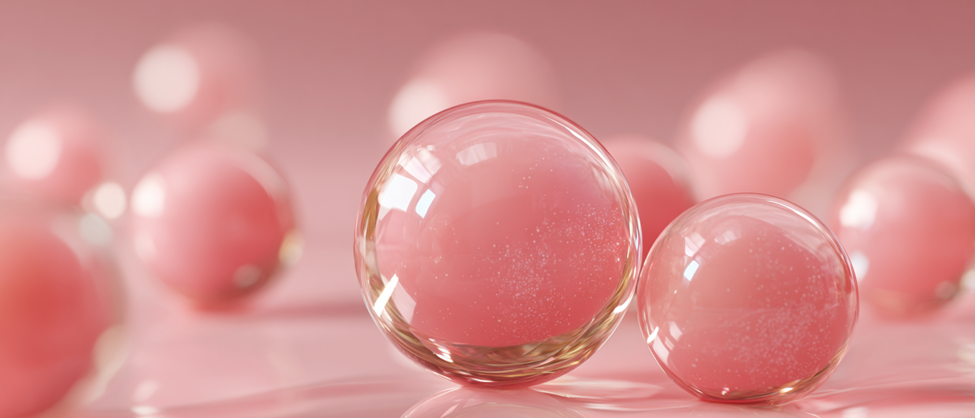 스컬트라 PLLA 입자를 형상화한 분자 구조 그래픽 이미지