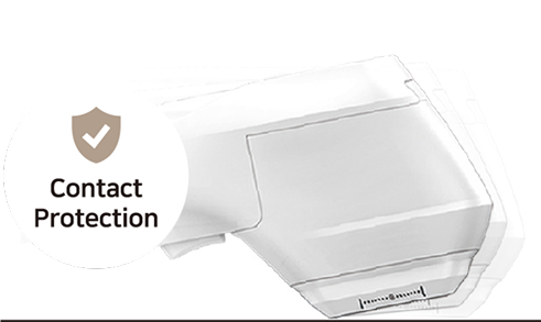 접촉 감지 센서로 화상 위험을 줄이는 브이로 안전 시스템 설명 이미지