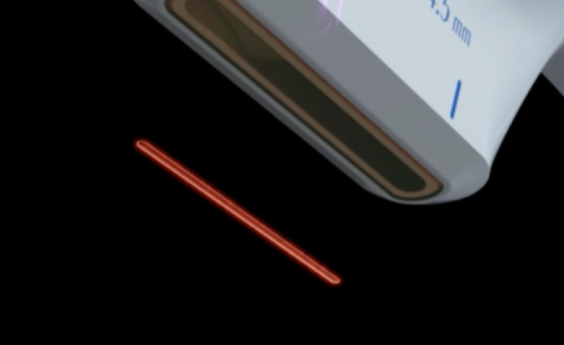 점 형태의 초음파 에너지를 조사해 깊은 SMAS층 수축을 유도하는 노멀 모드 작용 원리 이미지