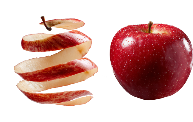 LHA와 알칼리 성분이 각질을 부드럽게 녹이며 피부 장벽을 보호하는 라라필 시술 원리를 시각화한 그래픽 이미지