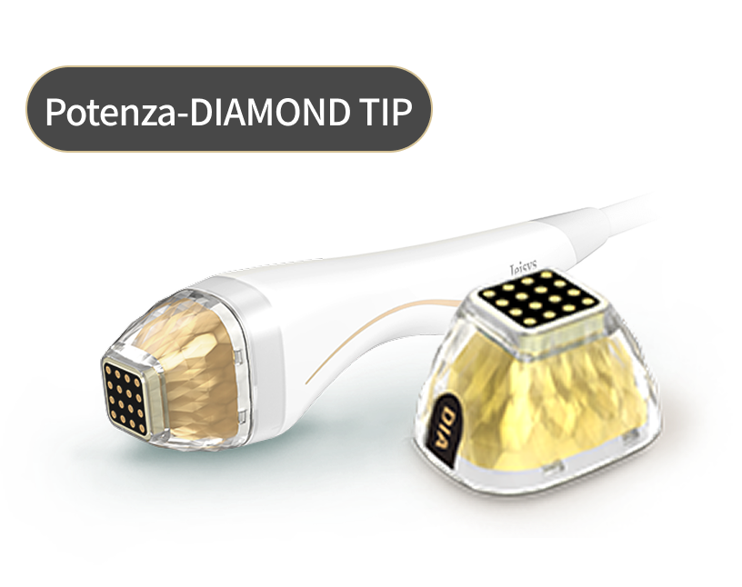 Head and body image of the diamond tip used in the Potenza procedure
